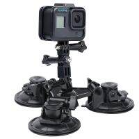 【LZ】☼▪  Carro ventosa copo de vidro titular ângulo triângulo 1/4  tripé adaptador montagem para gopro11 10 9 8 7 6 5max sjcam xiaomi yi 4k acessórios