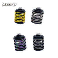 Litepro Folding Bicycle Steel /Titanium Axle Spring Suspension Three Layers Rear Shocks Absorber For Brompton 3Sixty