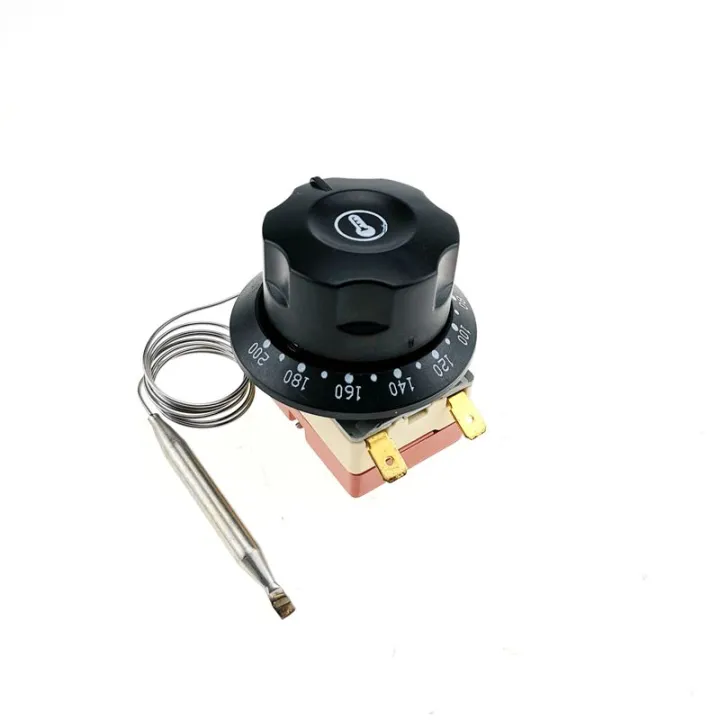 60200Degree Electric Oven Knob Thermostat Deep Fryer Deep Frying Pan