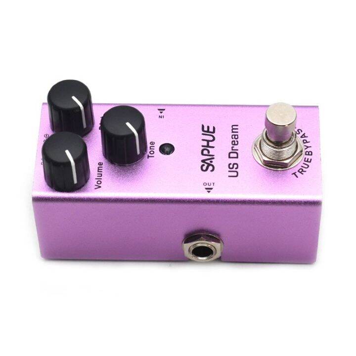 saphue-electric-guitar-us-dream-distortion-pedal-volume-dist-tone-knob-effect-pedal-mini-single-type-dc-9v-true-bypass-guitar-bass-accessories