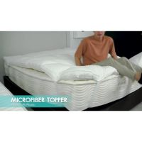 ลด ลด สุดพิเศษษ SleepHappy รุ่น Microfiber Topper หนา 3.5นิ้ว ท็อปเปอร์ขนห่านเทียม เกรดพรีเมียม ที่นอนไมโครไฟ เปลี่ยนที่นอนให้นุ่ม ราคาถูก ท็อปเปอร์  แผ่นรองเตียง ปวดหลัง นุ่ม  เบาะรอง ที่นอน