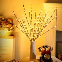 LED Willow Branch Light Artificial Orchid Branch Vase Lights 73cm 20leds Fairy Twig Vase Lamp for Wedding Holiday Party Decor