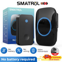 SMATRUL Wireless Door Bell Tuya Doorbell with Camera Self Powered No Battery US Plug Video Intercom Smart Home for Google Home Alexa
