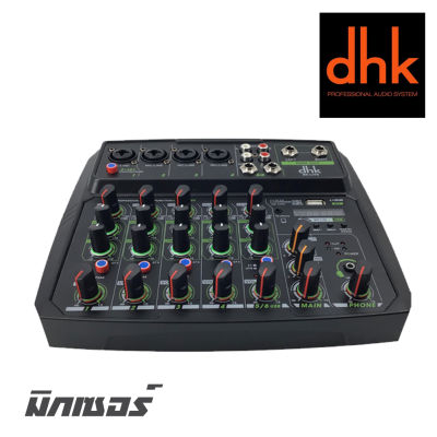 DHK B6-LIVE มิกเซฮร์ 6 CH สามรถเชื่อมต่อบลูทูธ และเล่น USB ได้ (สินค้าใหม่แกะกล่อง รับประกันสินค้า 1 ปี)