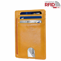 กระเป๋าสตางค์ผู้ชายหนัง PU กระเป๋า RFID บัตรประจำตัวป้องกันกระเป๋าใส่บัตรเครดิต