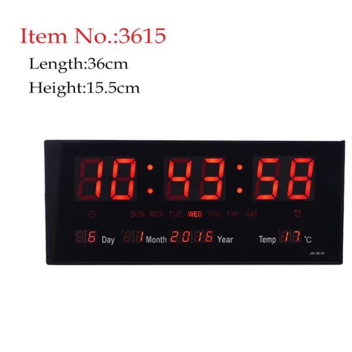 danger8-xq-3615-นาฬิกาดิจิตอล-นาฬิกาติดผนัง-led-นาฬิกาดิจิตอลประดับบ้าน-ห้องนั่งเล่น-นาฬิกาแขวน-แขวนติดผนัง-number-clock-แขวนผนัง-ตั้งปลุกได้-ใช้ง่า