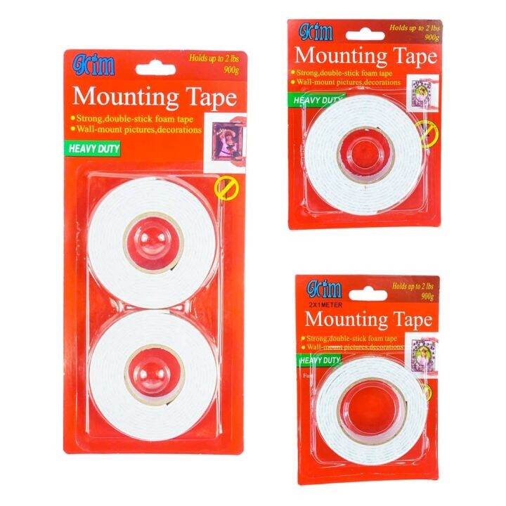 H&H Heavy Duty Mounting Tape Two Sided Adhesive Foam Tapes for Hanging ...