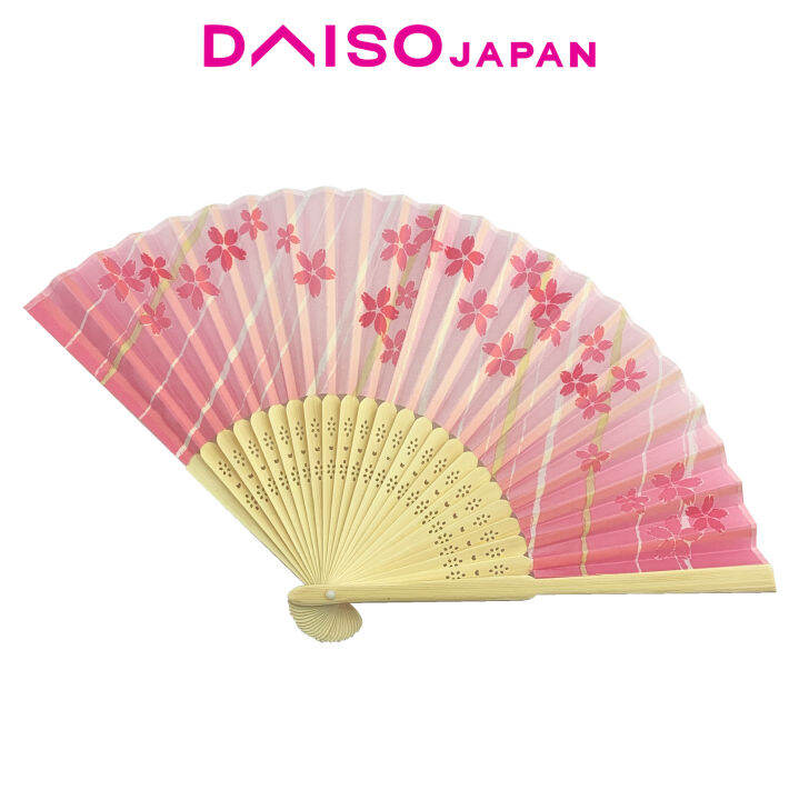 Daiso Folding Fan (21cm, Cherry Blossom) Lazada PH