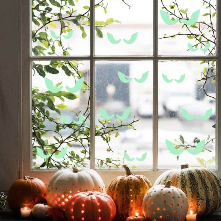 24-home-accessories-18คู่-เซ็ต-luminous-halloween-สติ๊กเกอร์ติดผนังสำหรับห้องนอนเด็กห้องนั่งเล่นตกแต่งบ้าน-peeping-eye-glow-in-the-dark-สติกเกอร์