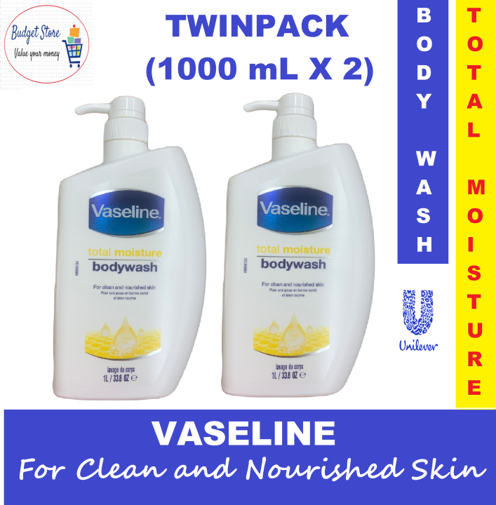 Vaseline Total Moisture Bodywash Pump Type (1000 mL x 2)TWINPACK