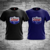 2023 New 2023 New Baju lucas oil kain 100% cotton lengan pendek warna hitam dan navy blue kain lembut