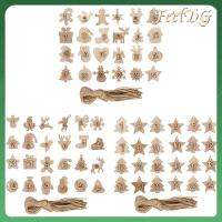 FEELDG 24pcs/set สุขสันต์วันคริสต์มาส คริสต์มาส คลิป ถุงของขวัญตกแต่ง นับถอยหลังแท็กแขวน ป้ายหมายเลข จี้ไม้ ปฏิทินจุติคริสต์มาส