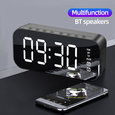 Wireless Bluetooth Speaker FM Radio Sound Box Desktop Alarm Clock Subwoofer Music Player TF Card Bass Speaker Boom For All Phone