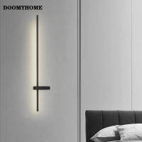 DOOMYHOME โคมไฟติดผนัง LED ความคิดสร้างสรรค์สมัยใหม่สำหรับห้องนั่งเล่นเรียนรู้ทางเดินข้างเตียงในห้องนอนทางเดินไฟการตกแต่งในร่มไฟอลูมิเนียมเหล็ก