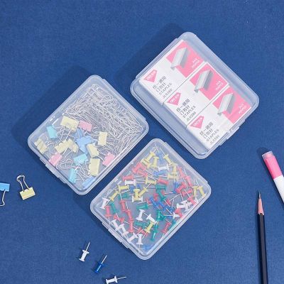 【WE】Transparent Buckle Storage Box Portable Box Sticker Card Sorting Stationery Box