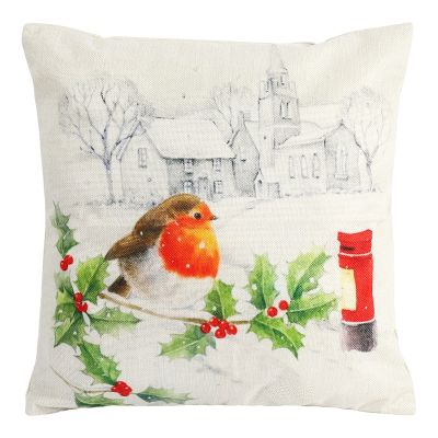 Christmas Square Throw Flax Pillow Case Decorative Cushion Pillow Cover