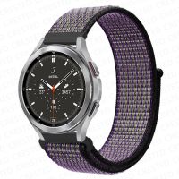 สายไนลอน22มม. 20มม. สำหรับ Samsung Galaxy Watch 5/4 5 Pro 44มม. 40มม./Classic 42 46มม./Active 2/สายรัดข้อมือ S3เกียร์สายรัดเข็มขัด45มม.