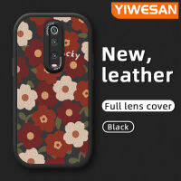 YIWESAN เคสสำหรับ Xiaomi 9T Pro Redmi K20 Pro,เคสแฟชั่นทันสมัยดอกไม้สีชมพูสีแดงสวยทนทานต่อการตกเคสซิลิโคนหนาแบบหนาปกป้องโทรศัพท์กันกระแทกเคสสีซอฟต์เคส