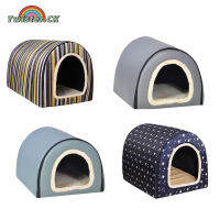 Twister.CK Dog Bed With Removable Washable Non-Slip Bottom 2 Use Ways Pet House With Fluffy Mat For Medium Large Dogs