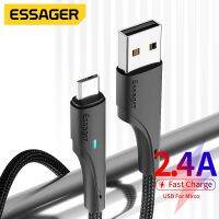 ร้อน hanoe413 - / Essager สาย Micro USB 2.4A สายชาร์จอย่างรวดเร็วสำหรับ Xiaomi Redmi Samsung Oneplus โทรศัพท์มือถือสายชาร์จ Android Data Cables