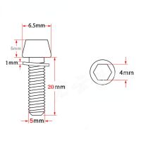 ”:{{| 1/6ชิ้นสกรูมือจับจักรยาน MTB สกรูเหล็กความแม่นยำสูง M5/M6 * 20มม. สแตนด์บายสลักเกลียวอุปกรณ์ตกแต่งจักยาน