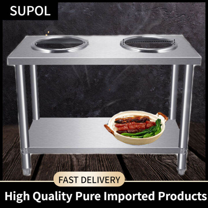 SUPOL Commercial Kitchen Table For Stove Table For 2 Burner Gas Stove