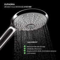 GROHE EUPHORIA ฝักบัวมือ 3 ระบบ (Massage) 27221000 อุปกรณ์ ของใช้ในห้องน้ำ สุขภัณฑ์ ของแต่งบ้าน Modern ของแต่งห้องน้ำ มินิมอล