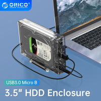 ORICO โปร่งใส3.5 HDD สำหรับ2.53.5นิ้ว SSD HDD กล่อง Hard Disk Case SATA To USB 3.0 Hard Drive Enclosure สนับสนุน