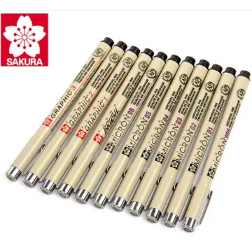 7/9pcs Sakura Liner Pen Set Waterproof Black Fineliner Micron Pen Design Sketch  Drawing Marker Artist