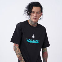 Volcom เสื้อยืด NPAC SHADOW STONE เสื้อยืดแขนสั้นสำหรับผู้ชายและผู้หญิง