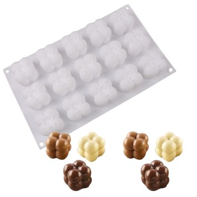 6/15 Pcs Rubiks Cube Ball Silicone Candle Mold 3D Cube Spherical Candle Making Supplies Diy Chocolate Mousse Cake Baking Tools
