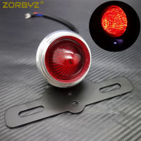 ZORBYZ โครเมี่ยมรถจักรยานยนต์โลหะกระสุน LED หางไฟเบรกป้ายทะเบียนสำหรับ H Arley ลอย C HOPPER แข่ง Cafe ที่กำหนดเอง