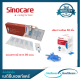 Sinocare แผ่นตรวจน้ำตาลในเลือด 50 แผ่น พร้อมเข็มเจาะเลือด 50 เข็ม รุ่น Safe-Accu2