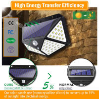 100 Led Solar Light Security Outdoor Solar Wall Lamp PIR Motion Sensor Lamp Waterproof Solar Light For Garden Decoration