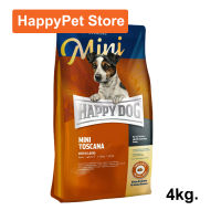 อาหารสุนัขเล็ก Happy Dog Mini Toscana Gluten-free สูตรทำหมัน ควบคุมน้ำหนัก อาหารสุนัขโตพันธุ์เล็ก 4กก. (1ถุง) Happy Dog Mini Toscana Gluten-free Adult Dog Food for Neutered/Sterilised Dogs