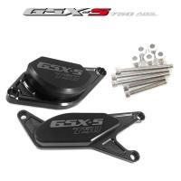 จัดส่งด่วน RenZo การ์ดแคร้ง กันแคร้ง กันล้ม Suzuki  GSX - S750 2017 2018 2019 L7 L8 CNC Aluminium Stator Crank Protector Frame Slider (Black)