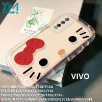 YiaMia เคสโทรศัพท์เฮลโลคิตตี้น่ารักสำหรับ VIVO Y20 Y20A Y20S Y20i Y12S Y12A สบู่ใสเคสโทรศัพท์ V2026 V2027 V2028 V2029 V2032 Y93 Y76S V2033 V2043 VIVO Y75การ์ตูนสุนัขปาชาสุนัข V9 Y85 Y95 Y91 Y1S Y02 T1 Y76 Y02S Y55 Y77ฝาหลัง TPU นิ่ม Y74S