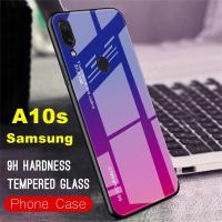 รุ่นใหม่ Case Samsung galaxy A10S เคสกระจกสองสี เคสกันกระแทก เคสซัมซุง A10S ขอบนิ่ม เคสกระจกไล่สี เคส samsung galaxy a10s