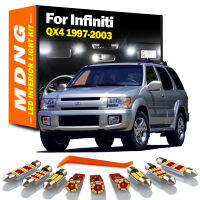 MDNG 13ชิ้น C An BUS สำหรับ Infiniti QX4 1997-1999 2001 2002 2003ในร่มโคมไฟ LED ภายในโดมแผนที่ชุดไฟอุปกรณ์เสริมในรถยนต์ Led หลอดไฟ