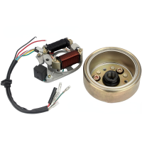 รถจักรยานยนต์ Stator Coil AC Ignition Magneto สำหรับ50cc 110cc 125cc Dirt Bike แนวนอน Kick Starter เครื่องยนต์ Dirt Pit Bikes