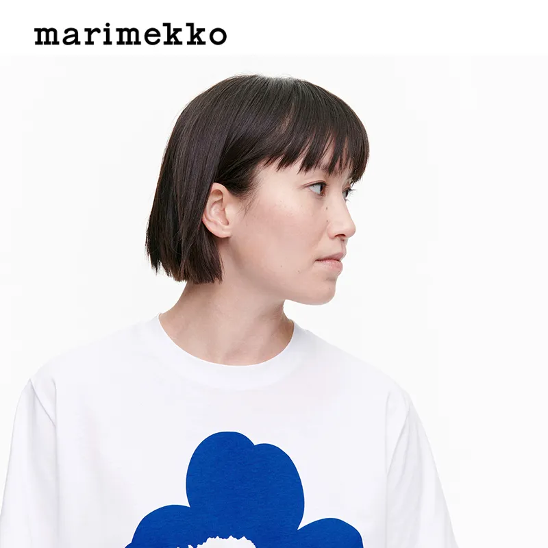 Unikko Print】Finnish Marimekko unison unisex fashion cotton print T-shirt |  Lazada Singapore