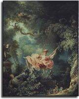 Jean Honore Fragonard The Swing โปสเตอร์ตกแต่งแบบศิลปะศิลปะบนผนังของขวัญพิมพ์ลายศิลปะการตกแต่งห้องนอนห้องน้ำสำนักงานบ้านผู้ชายผู้หญิง