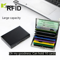 【CW】Business Card Holder Wallet WomenMen BlackPinkPurpleBlueYellowGrayRed BankIDCredit Card Holder 10 Bits Card Wallet Case