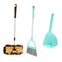 Mini Housekeeping Cleaning Tools Set for Children,3Pcs Include Complete Adorable Small Mop, Small Broom, Small Dustpan for Kids