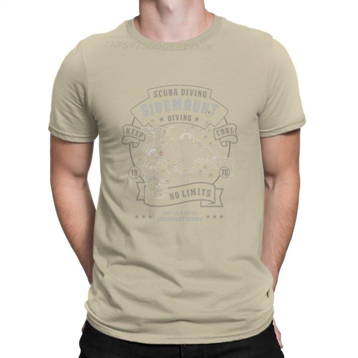 sidemount-diving-keep-cool-t-shirts-for-men-diving-fun-cotton-tee-shirt-camisas-men-graphic-tee-male-t-shirts-oversized-tops