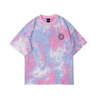 Men Tie-dyed Letterprint T-shirt Hip Hop Street Style Harajuku T-shirt Summer Short Sleeve T-shirt Cotton Casual T-shirt