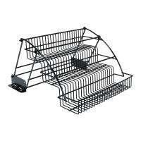 Metal 3-Tier Pull Down Spice Rack - Easy Reach Retractable Large Capacity Kitchen Storage Shelf Organizer for Cabinet