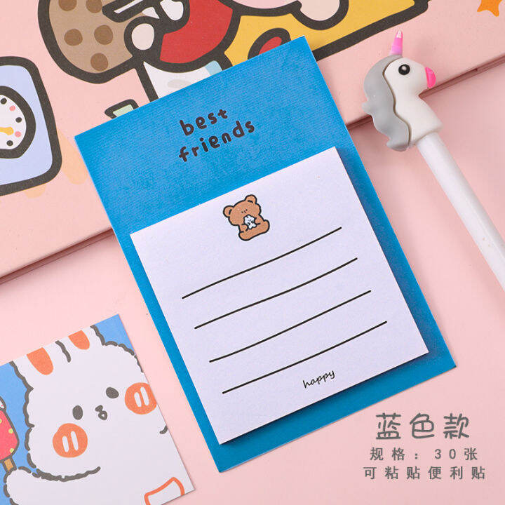 30-แผ่นน่ารักการ์ตูนหมี-sticky-notes-memo-pad-ไดอารี่เครื่องเขียน-flakes-สมุดภาพตกแต่ง-kawaii-n-ครั้ง-sticky-yrrey