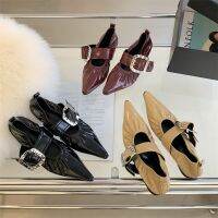 Fall 2023 new niche temperament pointed single French retro Mary Jane shoes female soft soles diamond pair