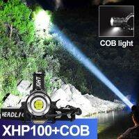 【lz】❖  Super Bright LED Head Torch Farol recarregável USB Faróis impermeáveis COB Alta potência Lanternas montadas na cabeça de acampamento ao ar livre